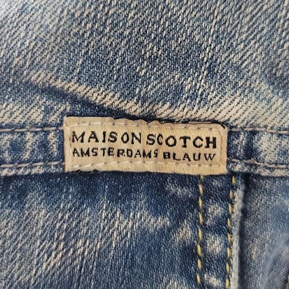 MAISON SCOTCH Distressed Denim Jacket - Picture 3 of 16